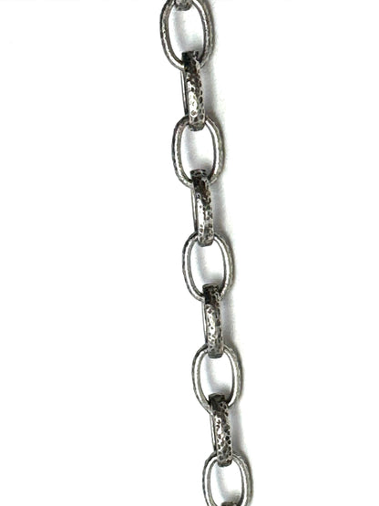Hammered Rolo Chain, Antiqued Pewter Plated - P042-CH