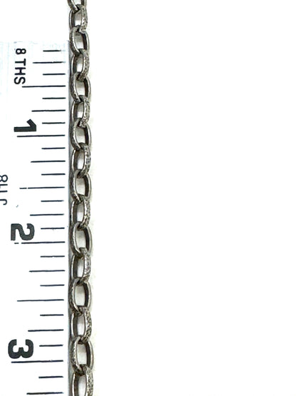 Hammered Rolo Chain, Antiqued Pewter Plated - P042-CH