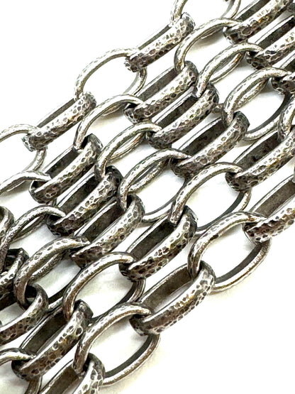 Hammered Rolo Chain, Antiqued Pewter Plated - P042-CH