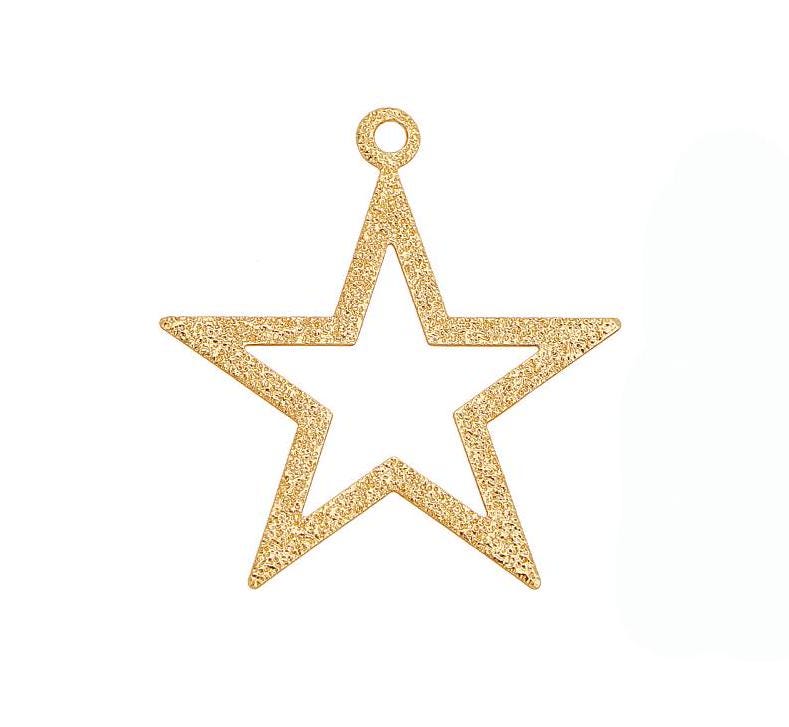 Glittering Star Pendant, Shiny 18k Gold Plated - SY010