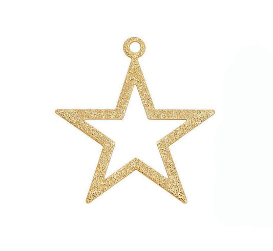 Glittering Star Pendant, Shiny 18k Gold Plated - SY010