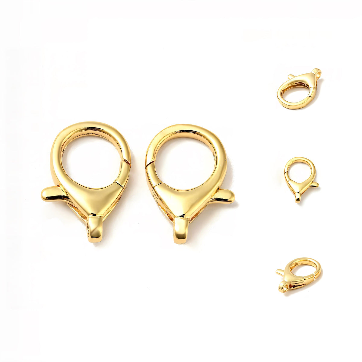 20mm Lobster Clasp, Shiny 18k Gold Plated - SY085
