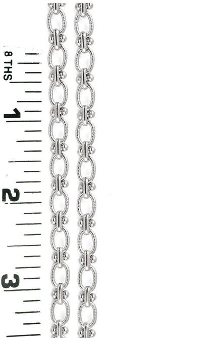 Textured Link Chain, Stainless Steel