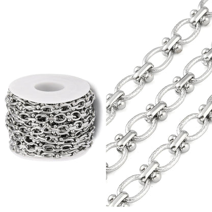 Textured Link Chain, Stainless Steel