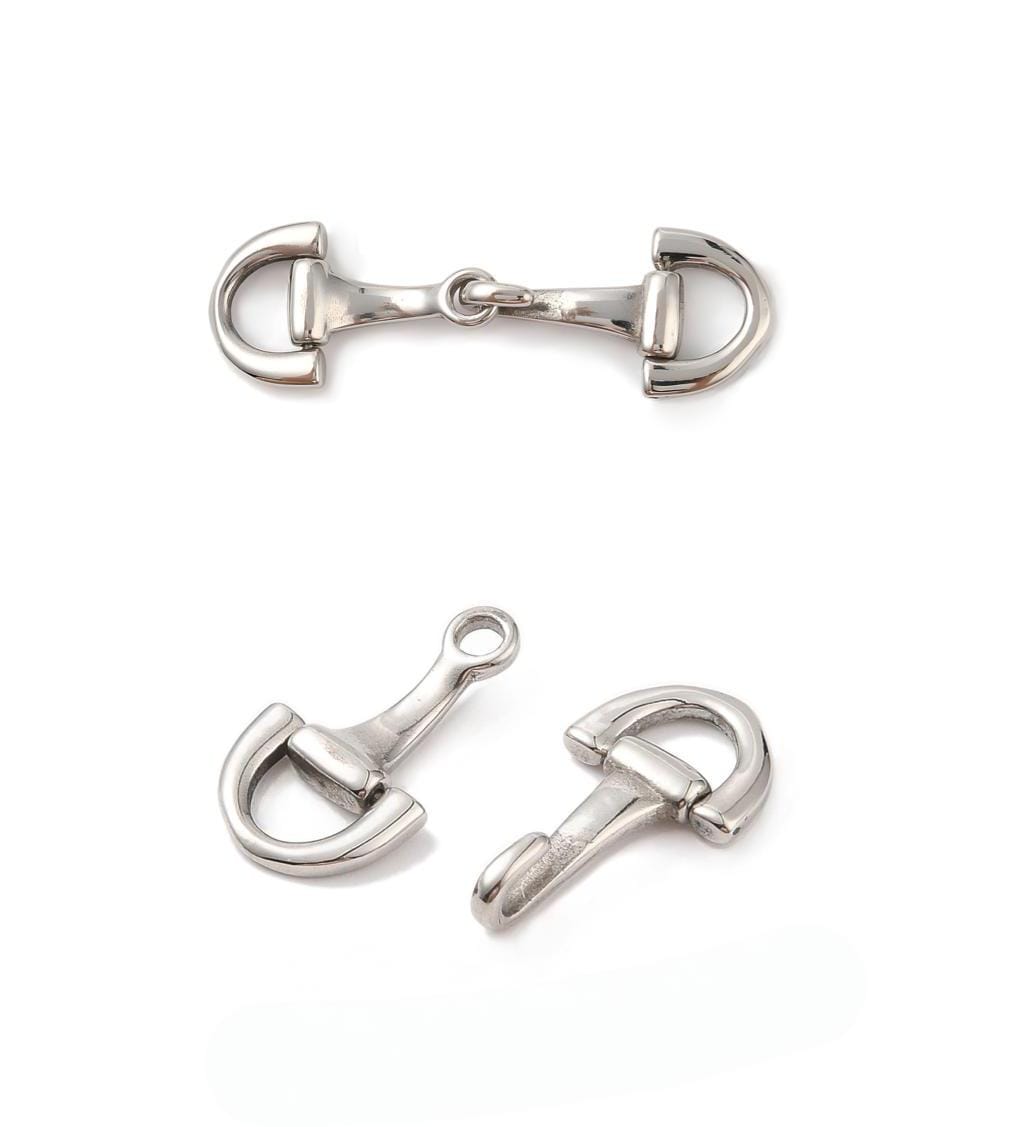 Horse Snaffle Bit Clasp, Stainless Steel - SS047