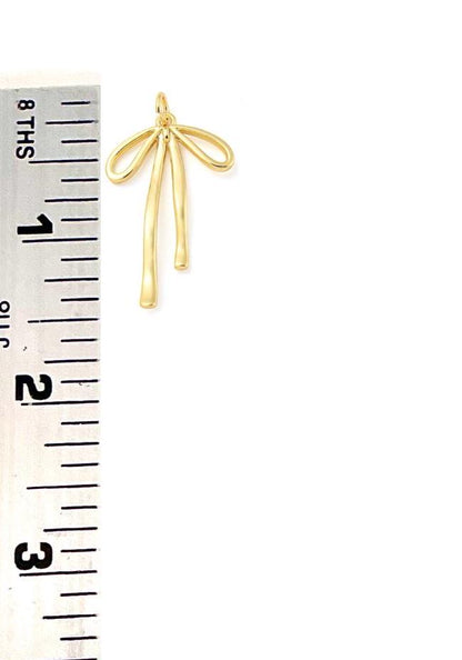 Drapey Bow Pendant, Shiny 18k Gold Plated - SY053