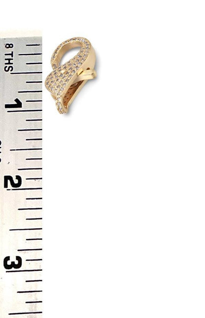 Sparkly Micro Pave Lobster Clasp, Shiny 18k Gold Plated - SY079