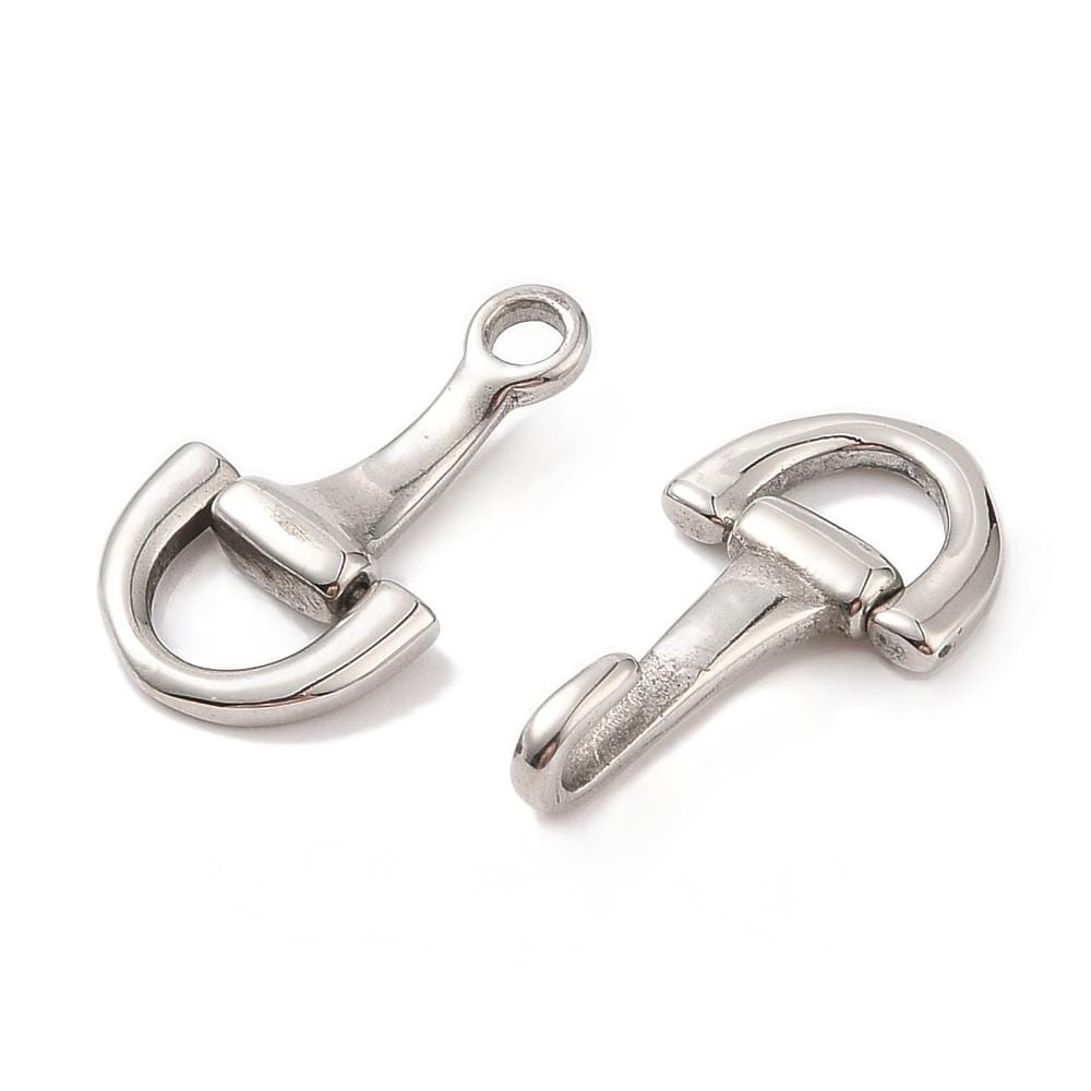 Horse Snaffle Bit Clasp, Stainless Steel - SS047