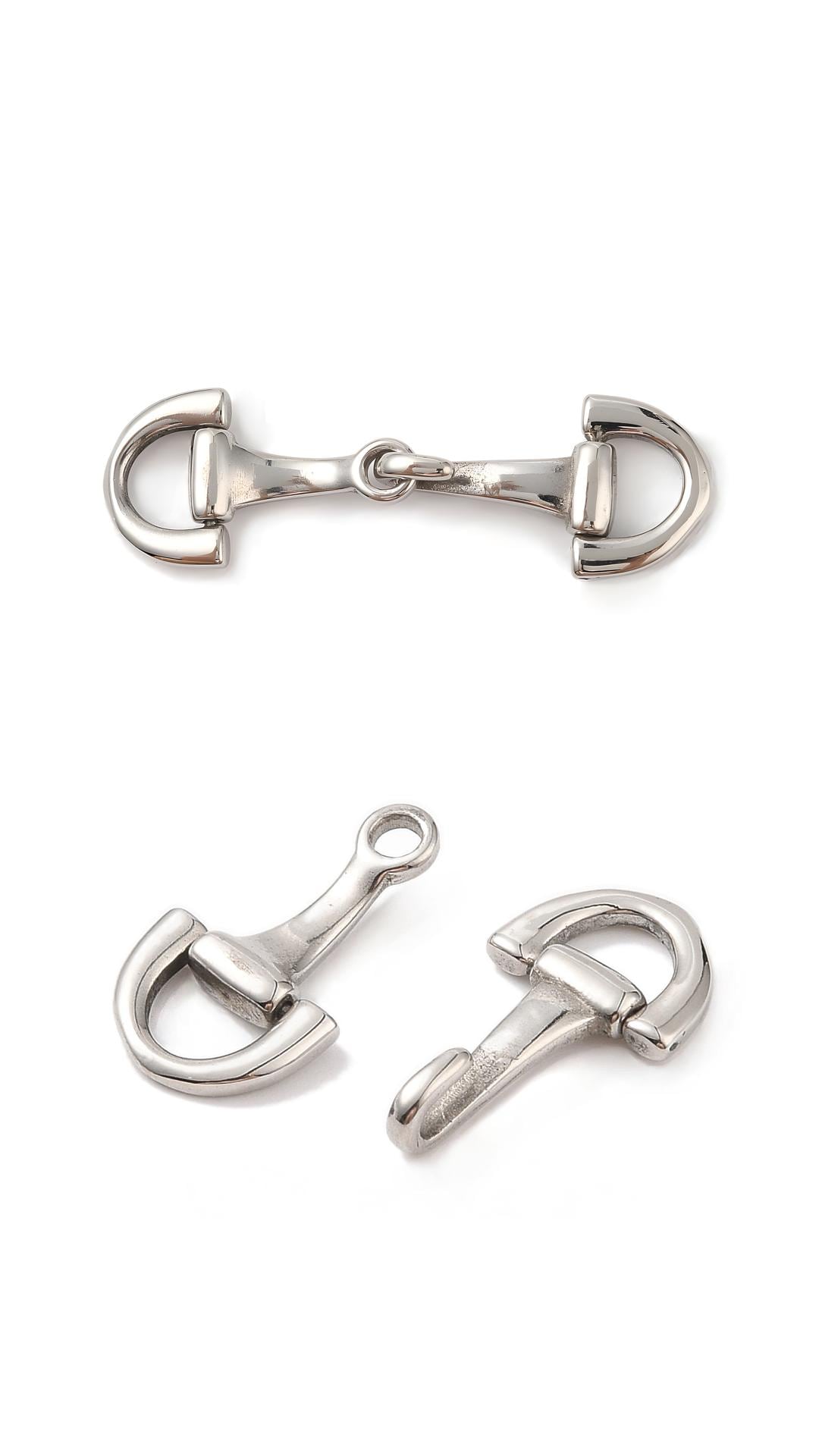 Horse Snaffle Bit Clasp, Stainless Steel - SS047