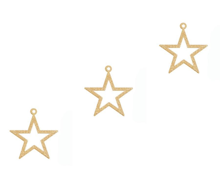 Glittering Star Pendant, Shiny 18k Gold Plated - SY010