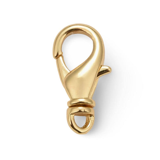 16mm Lobster Clasp, Shiny 18k Gold Plated - SY006