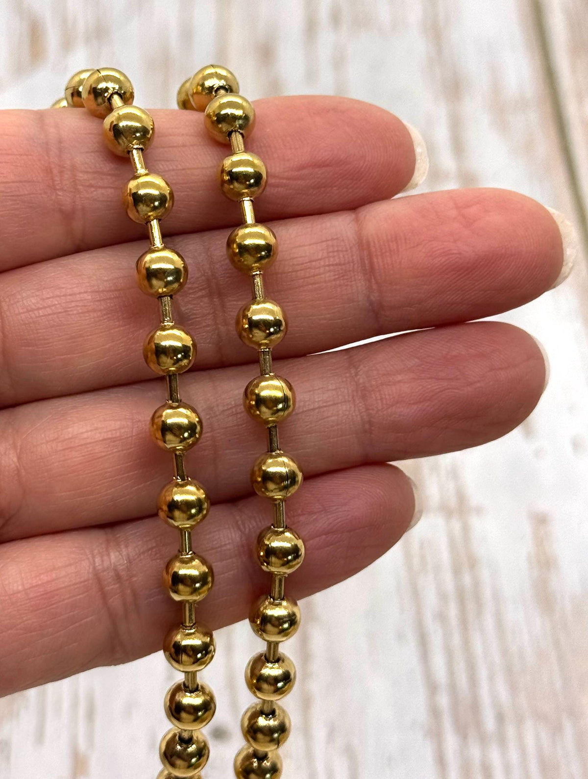 6mm Ball Chain, Antiqued Gold Ion Plated