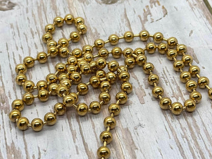 6mm Ball Chain, Antiqued Gold Ion Plated