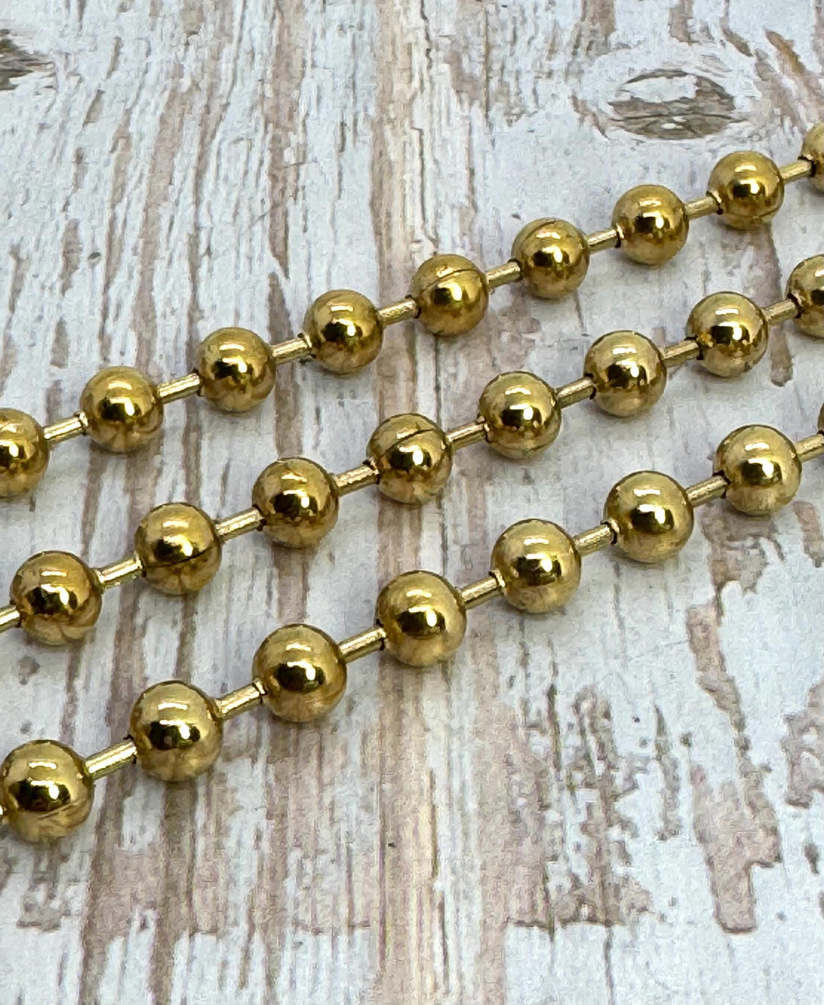 6mm Ball Chain, Antiqued Gold Ion Plated