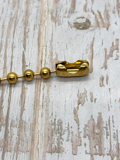 6mm Ball Chain, Antiqued Gold Ion Plated
