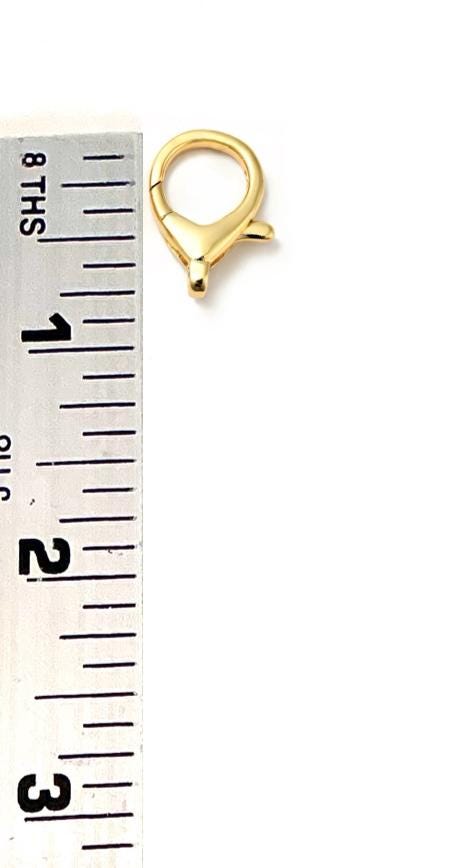 20mm Lobster Clasp, Shiny 18k Gold Plated - SY085