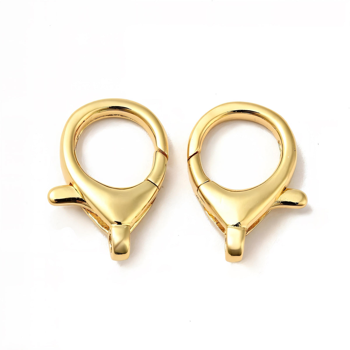 20mm Lobster Clasp, Shiny 18k Gold Plated - SY085