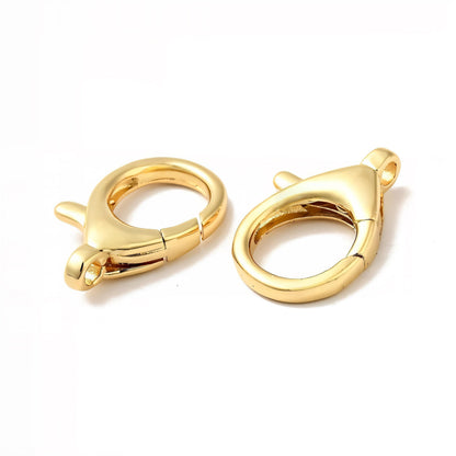 20mm Lobster Clasp, Shiny 18k Gold Plated - SY085