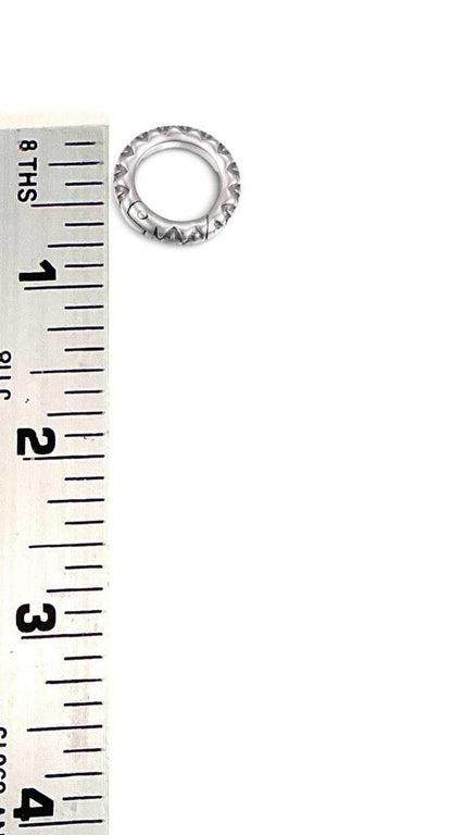 Multi-Use Textured Spring O-Ring Clasp, Stainless Steel - SS062