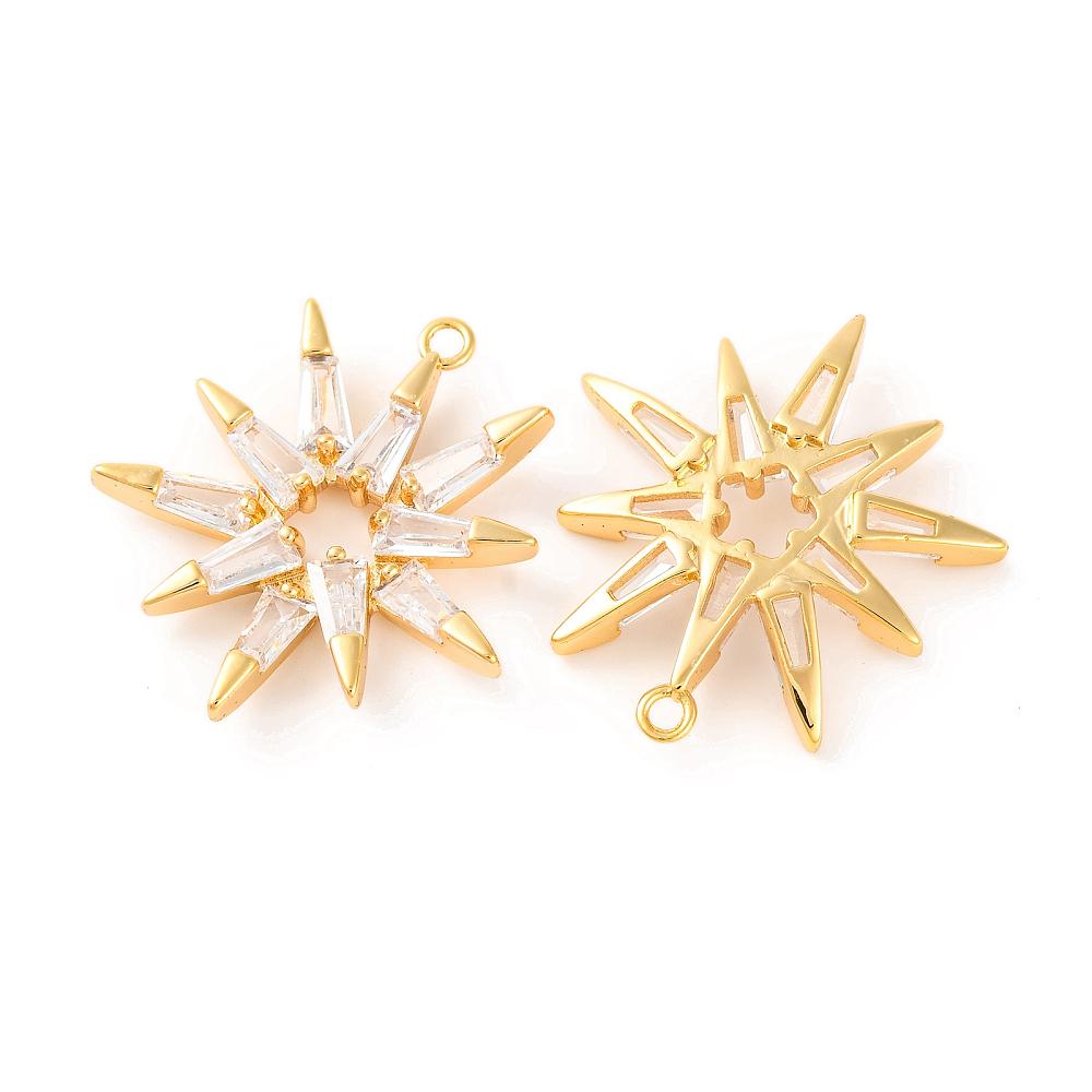 Sparkling Star Pendant, 18K Gold Plated - SY009