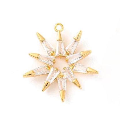 Sparkling Star Pendant, 18K Gold Plated - SY009