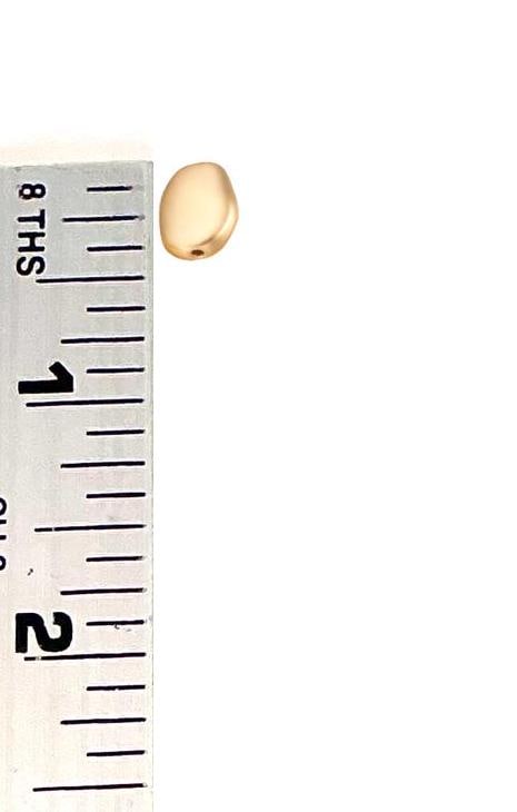 Perles rectangulaires de 11 mm (lot de 2), plaqué or 18 carats satiné - ST614