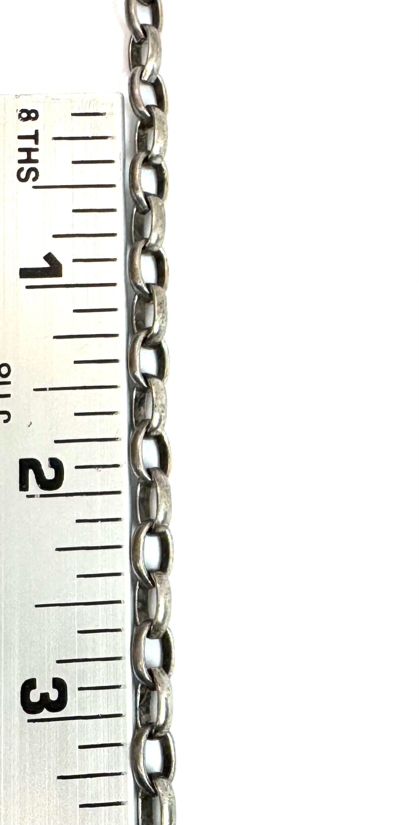 Oval Smooth Rolo Chain, Antiqued Pewter Plated - P041-CH