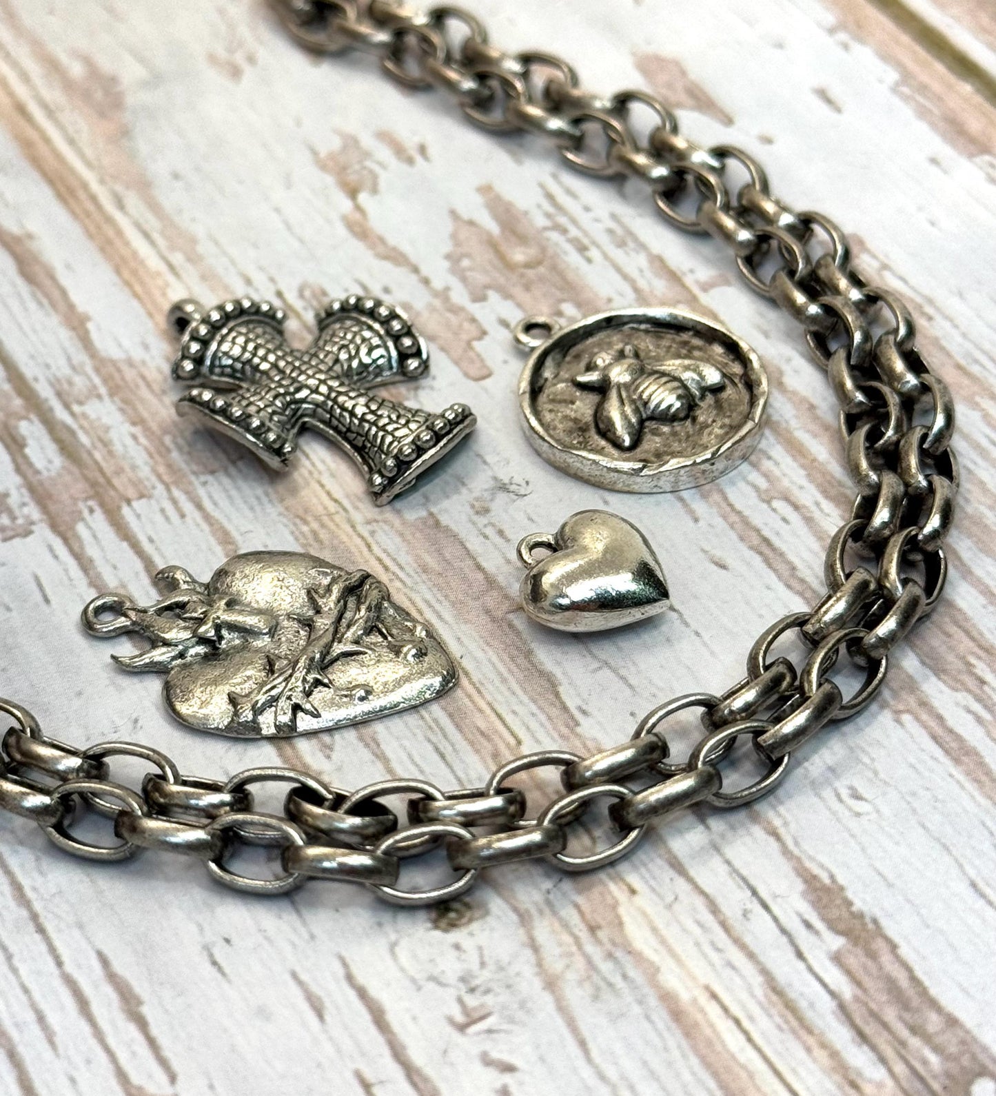 Oval Smooth Rolo Chain, Antiqued Pewter Plated - P041-CH