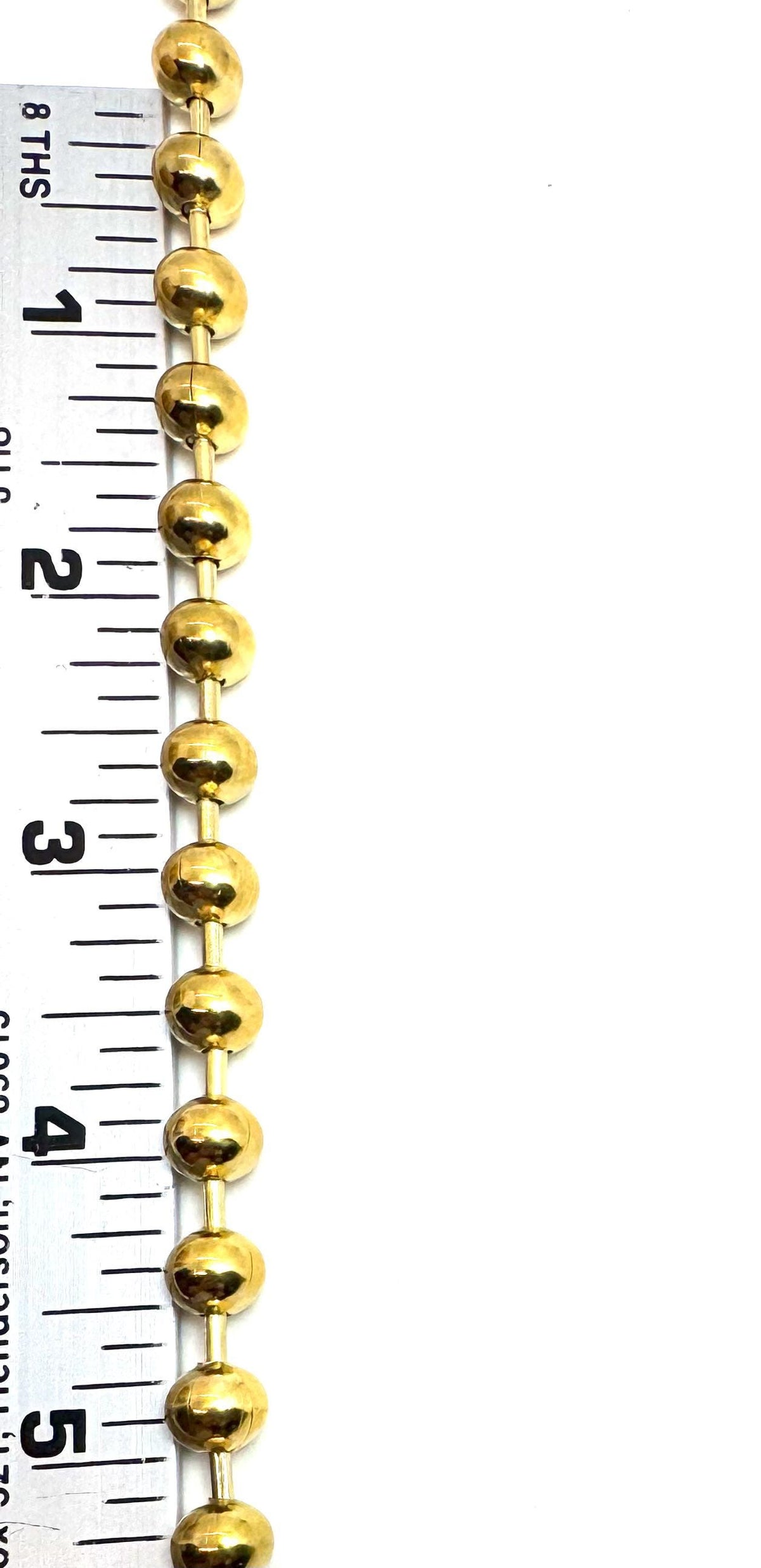 8mm Ball Chain, Ion Plated Antiqued Gold Findings