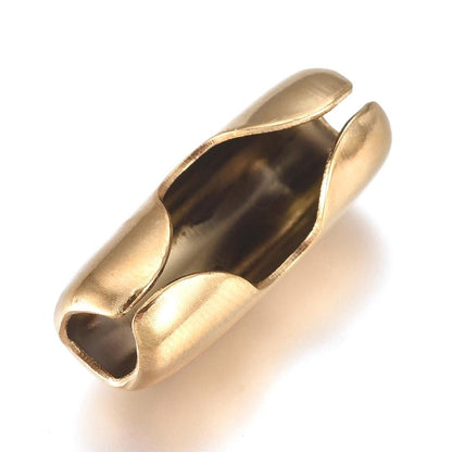 8mm Ball Chain, Ion Plated Antiqued Gold Findings