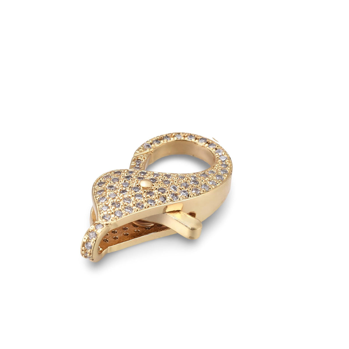 Sparkly Micro Pave Lobster Clasp, Shiny 18k Gold Plated - SY079