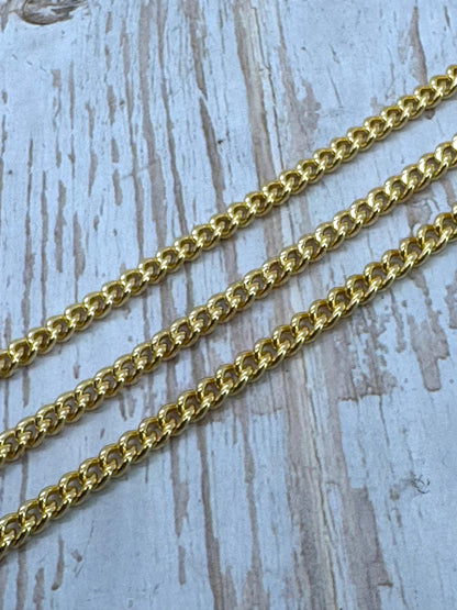 Cadena Delicada Fina, Chapado en Oro de 18k Satinado - S089-CH