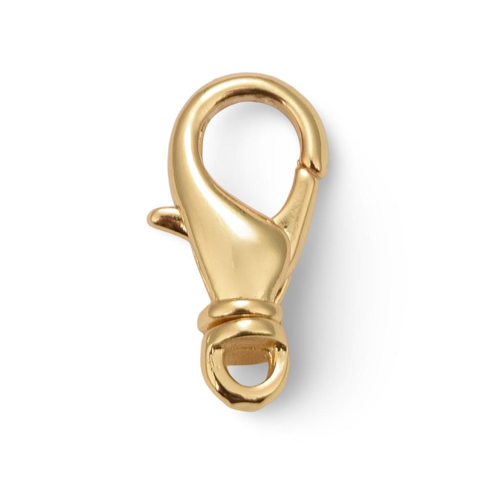 16mm Lobster Clasp, Shiny 18k Gold Plated - SY006