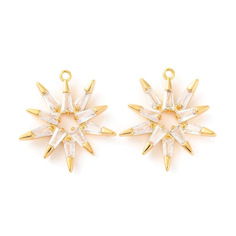 Sparkling Star Pendant, 18K Gold Plated - SY009