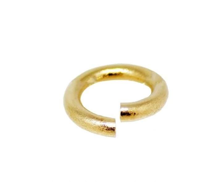 6mm 18 Gauge Jump Rings, 20 Units, Shiny 18k Gold Plated - G007-JR