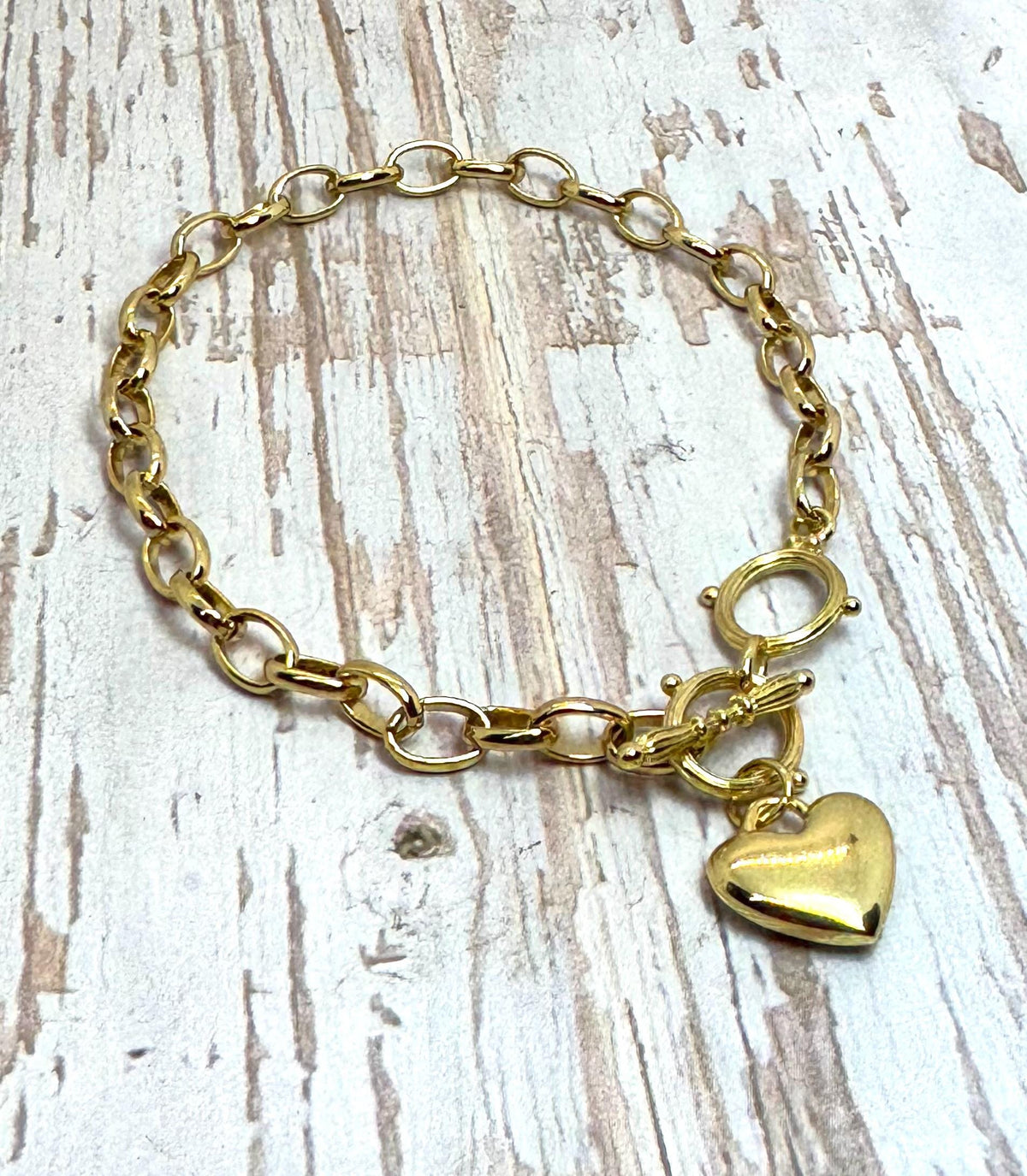 Double-Ring Toggle Clasp, 18k Real Gold Plated - SY081