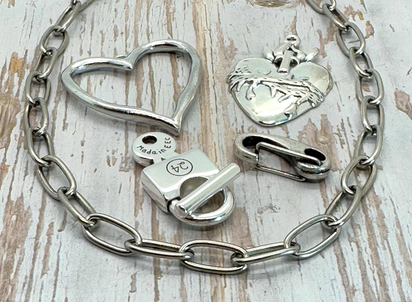 Paperclip Link Chain, Antiqued Pewter Plated - P014-CH