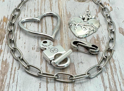 Paperclip Link Chain, Antiqued Pewter Plated - P014-CH