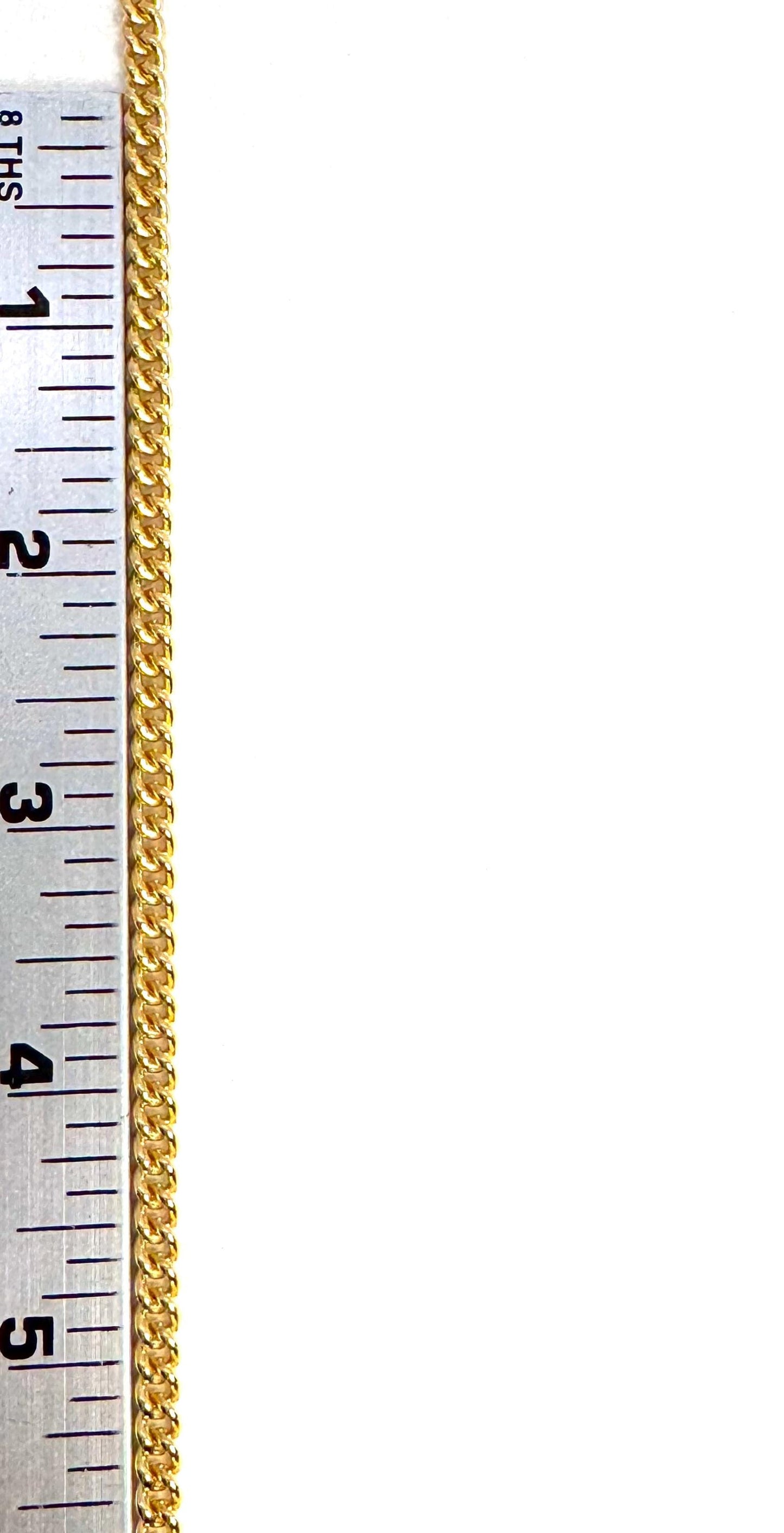 Cadena Delicada Fina, Chapado en Oro de 18k Satinado - S089-CH