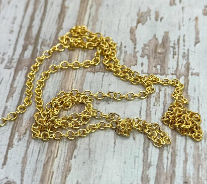 Dainty 2mm Minimalist Chain, Shiny 18k Gold Plated - Y149-CH