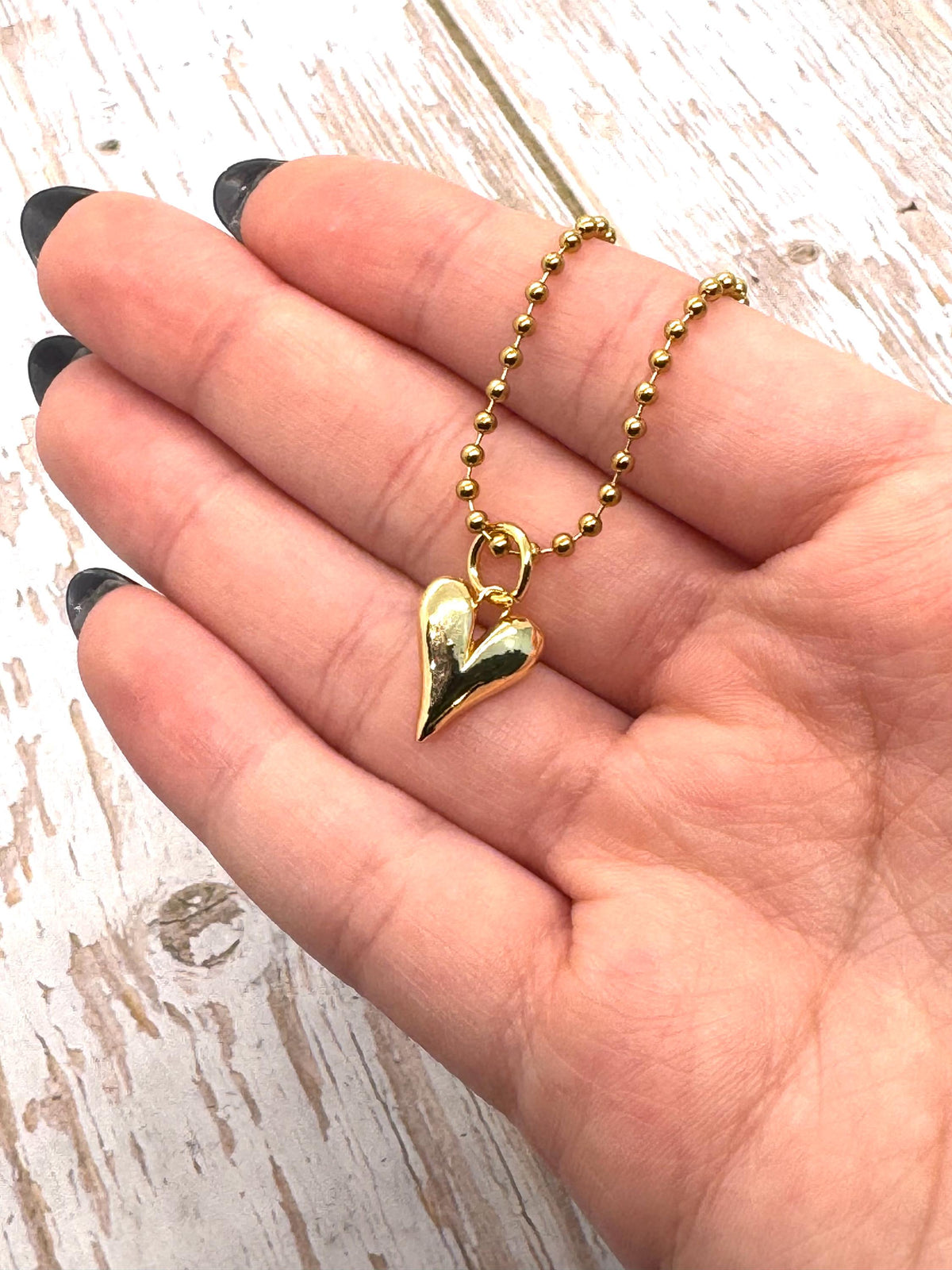 2mm Ball Chain, PVD Plated Antiqued Gold