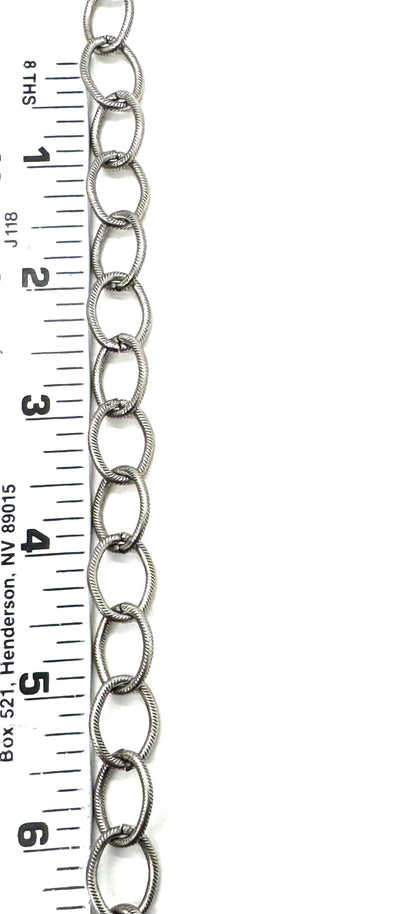 Large Oval Cable Chain, Antiqued Pewter Plated - P015-CH