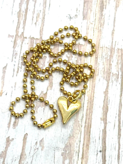2mm Ball Chain, PVD Plated Antiqued Gold