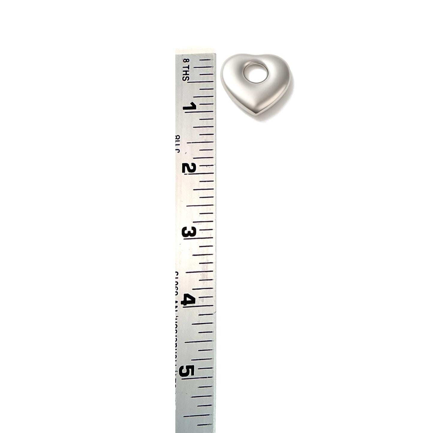 Bold Large Heart Pendant, Stainless Steel - SS052