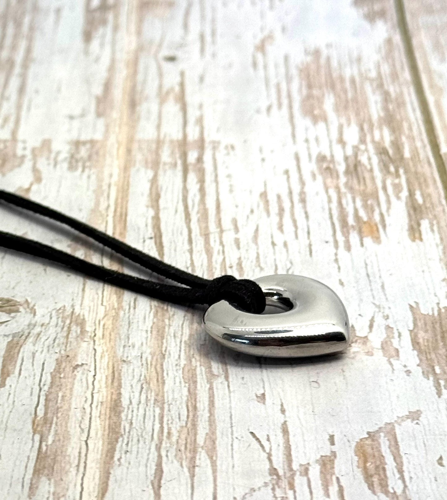 Bold Large Heart Pendant, Stainless Steel - SS052