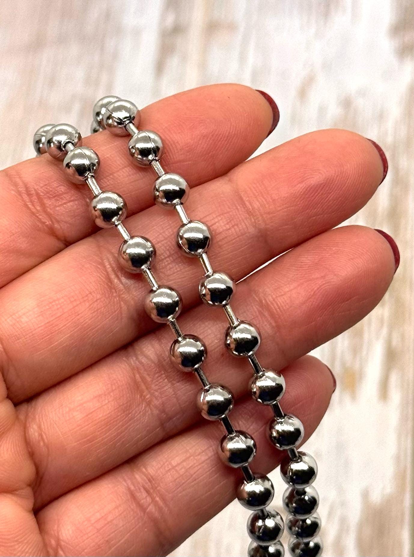 6mm Ball Chain, Stainless Steel