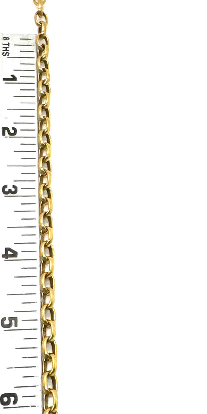 Chaîne Rolo Ovale Lisse, Plaqué Or 18 carats Vieilli - G121-CH