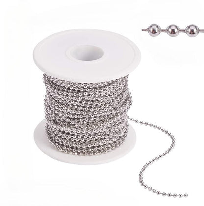 3mm Ball Chain, Stainless Steel