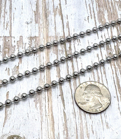 4mm Ball Chain, Stainless Steel