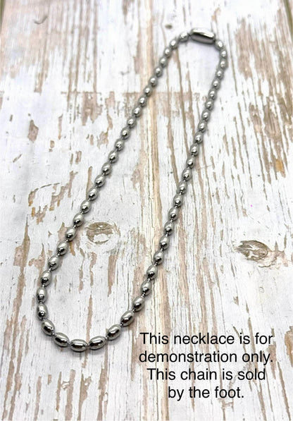 Rice Chain, Stainless Steel